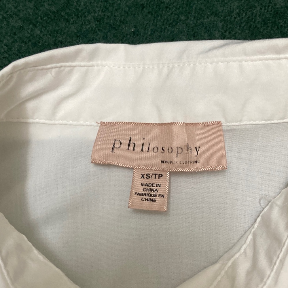Philosophy White Button Down Shirt - image 2